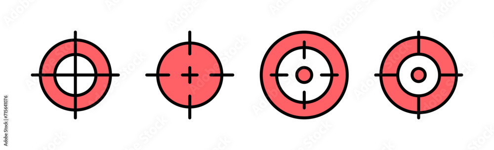 Target icon set illustration. goal icon vector. target marketing sign and symbol Target icon set illustration. goal icon vector. target marketing sign and symbol