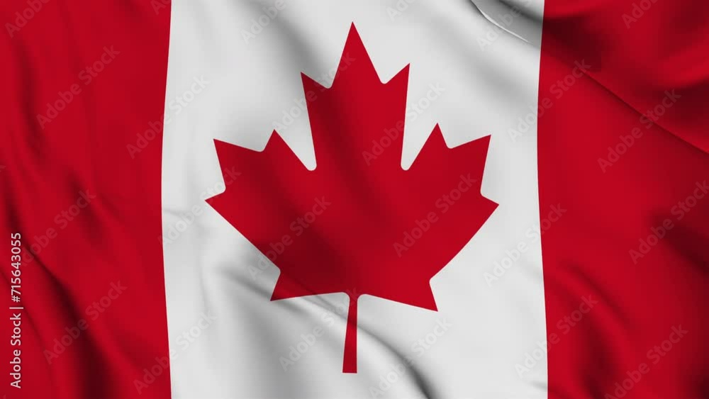 Canada flag seamless loop animation. The National flag of Canada 4k High Resolution. Canada flag seamless loop animation. The National flag of Canada 4k High Resolution.