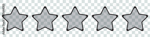 Five stars customer review color  icon for apps and websites