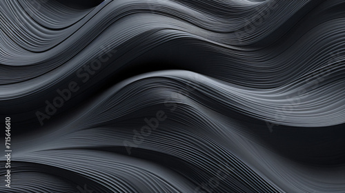 abstract abstract grey and black design, in the style of layered fibers, futuristic chromatic waves, naturalistic landscape backgrounds, shaped canvas