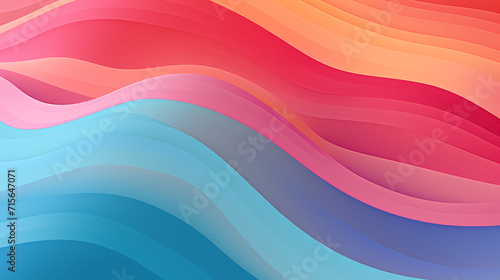 an abstract painting with red  blue  and purple colors  in the style of computer art  smooth curves  light red and light aquamarine  color stripes