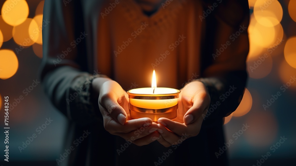 Romantic atmosphere with candle lights and flowers on dark background Romantic atmosphere with candle lights and flowers on dark background