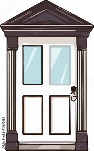 door vector design illustration isolated on transparent background