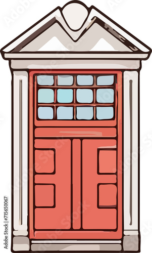 door vector design illustration isolated on transparent background