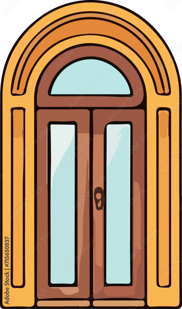 door vector design illustration isolated on transparent background
