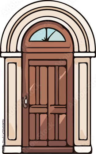 door vector design illustration isolated on transparent background
