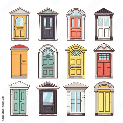 door vector design illustration isolated on white background
