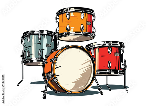 drums vector design illustration isolated on white background