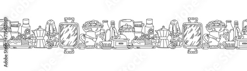 Vintage seamless border for the restaurant menu