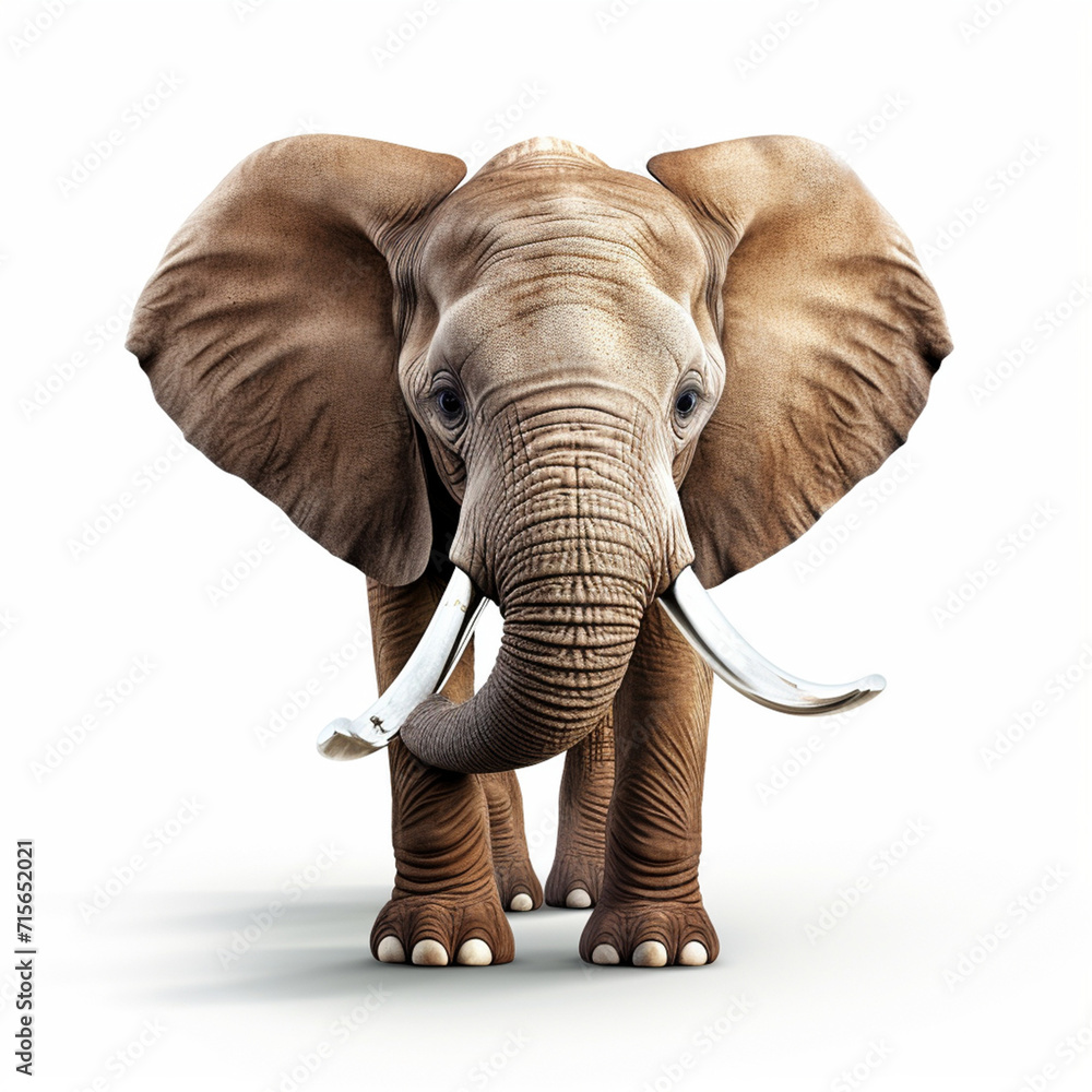 Fototapeta premium The elephant is an explorer created with Generative Ai
