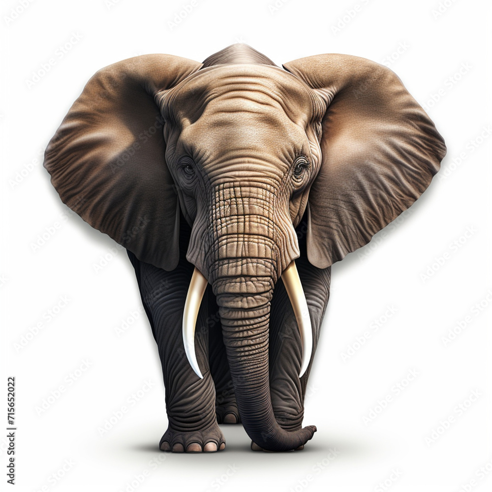 Fototapeta premium The elephant is an explorer created with Generative Ai