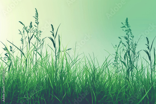 Grass in spring under the sunshine.