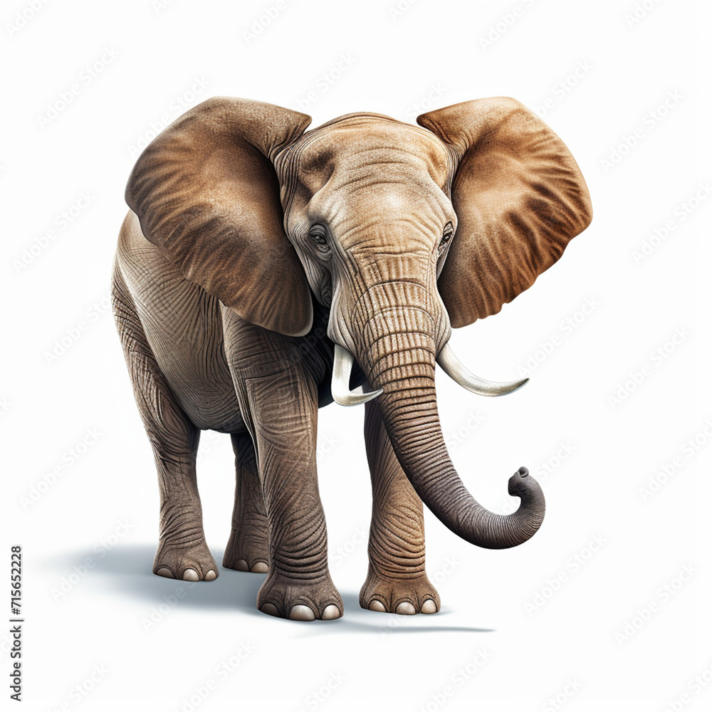 Fototapeta premium The elephant is an explorer created with Generative Ai