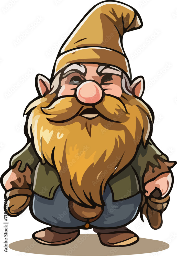 Naklejka premium dwarf vector design illustration isolated on transparent background 