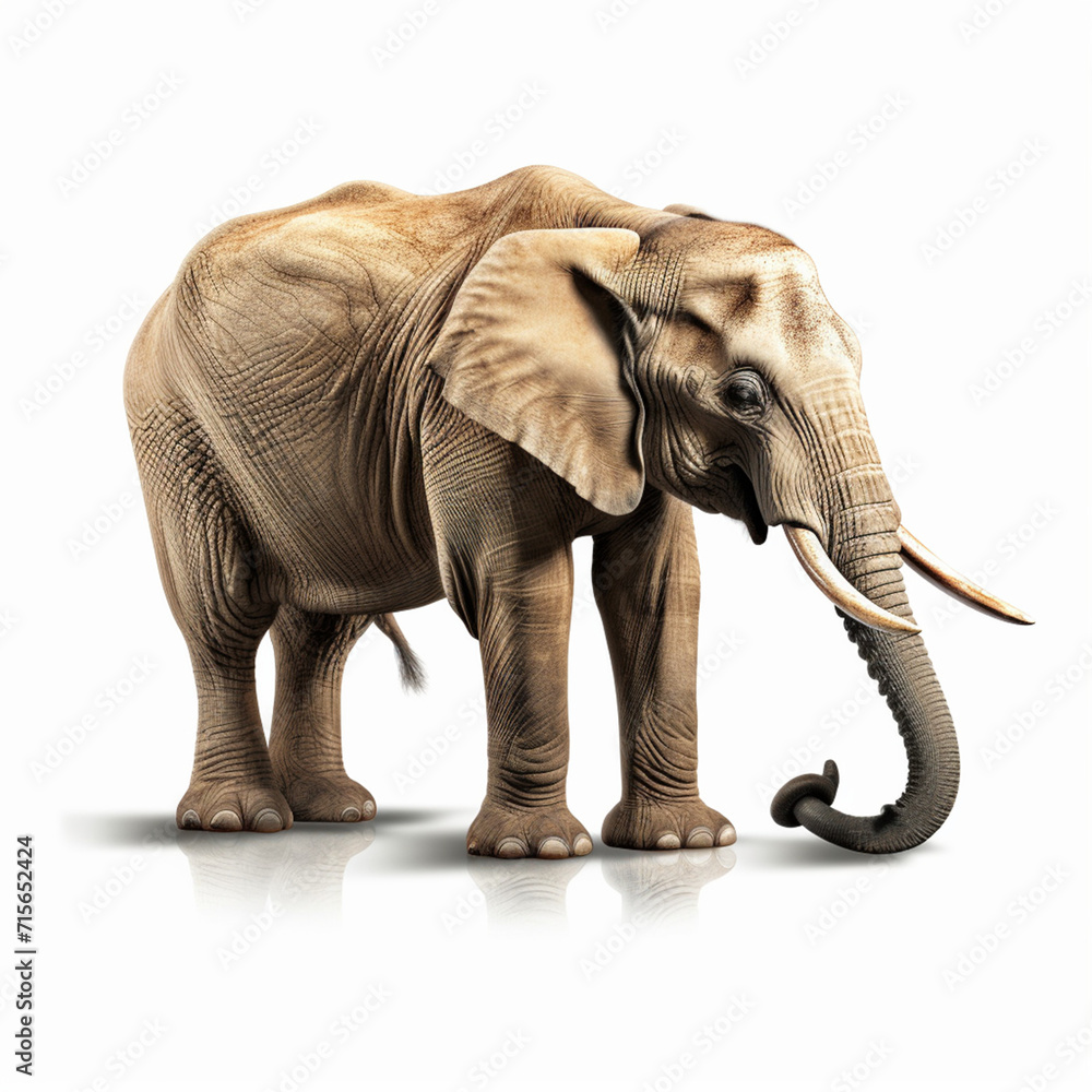 Obraz premium The elephant is an explorer created with Generative Ai