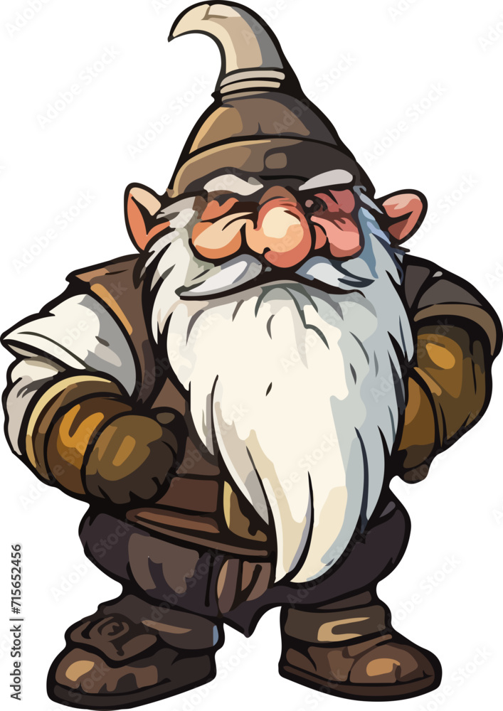 Naklejka premium dwarf vector design illustration isolated on transparent background 