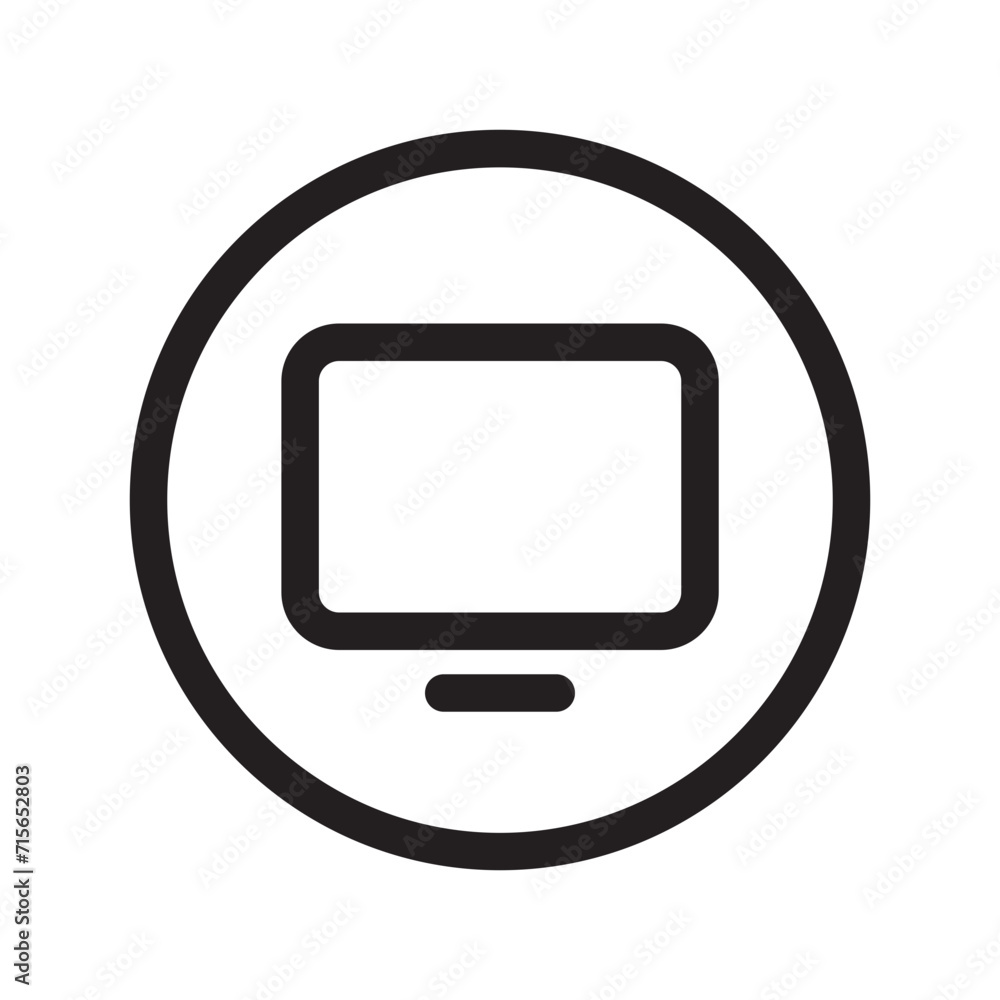 Video Meeting Icon In line style Video Meeting Icon In line style
