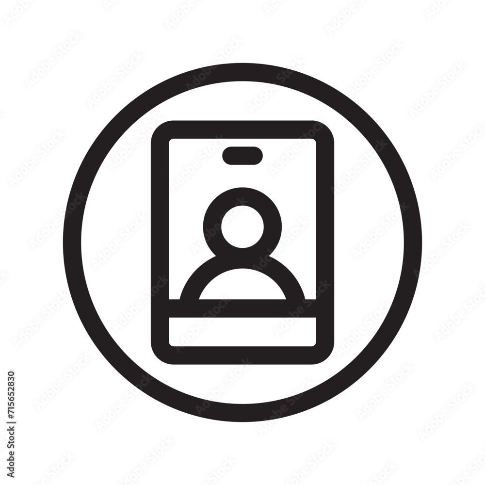 Video Meeting Icon In line style Video Meeting Icon In line style