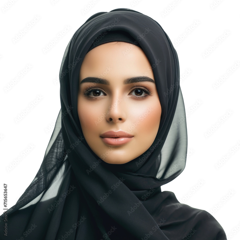 Naklejka premium arab beautiful female model transparent background