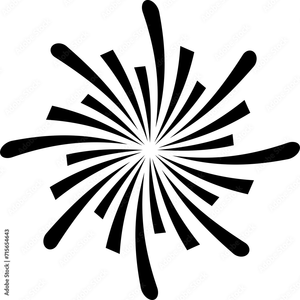Firework design illustration isolated on transparent background Firework design illustration isolated on transparent background