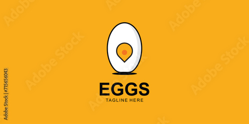Simple egg logo design with unique concept| premium vector