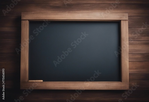 Blank blackboard with chalk