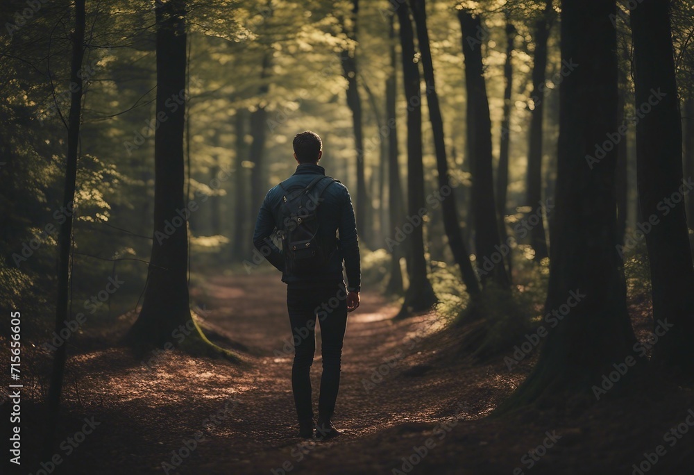 Person in the woods Person in the woods