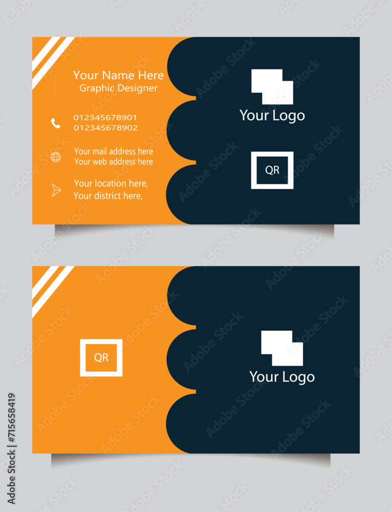 Fototapeta premium Elegant Corporate Business Card Design