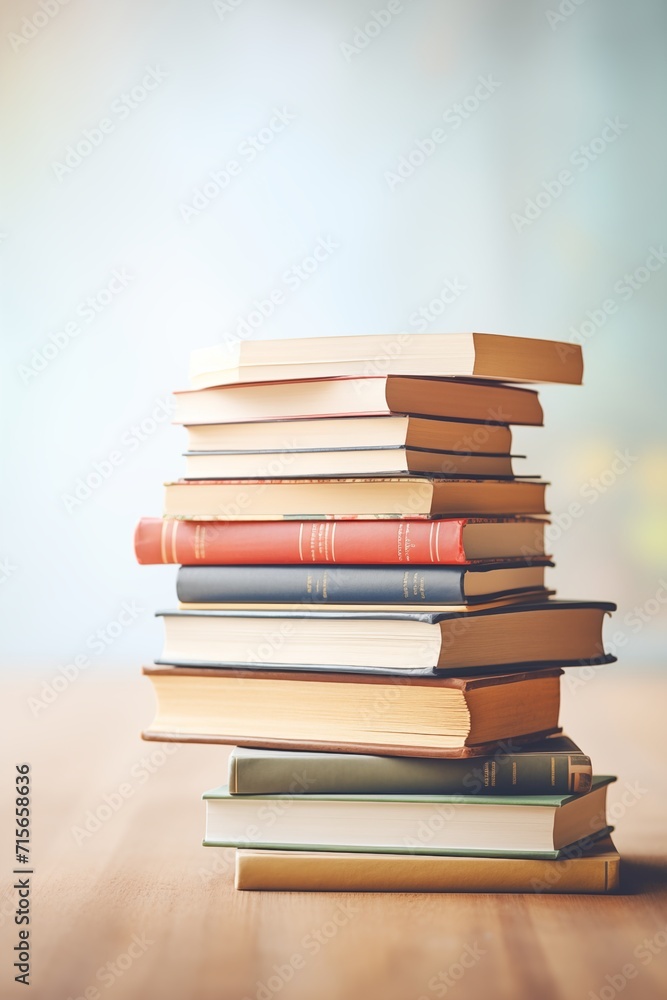Vertical background of a stack of books, World Book Day. copy space Vertical background of a stack of books, World Book Day. copy space