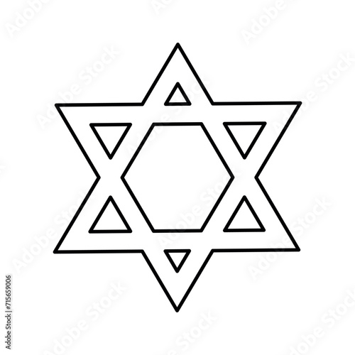 Judaism color concept. Religion isolated element.