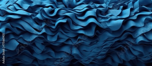abstract wavy blue fabric texture background