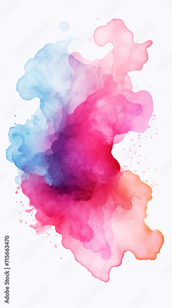 Watercolor stain on a transparent background. 4k HD quality 