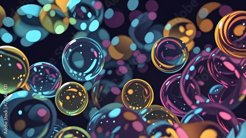 Vibrant Bubble Animation Background