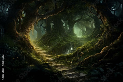 A magical hill where mystical creatures called fairies reside. Generative AI