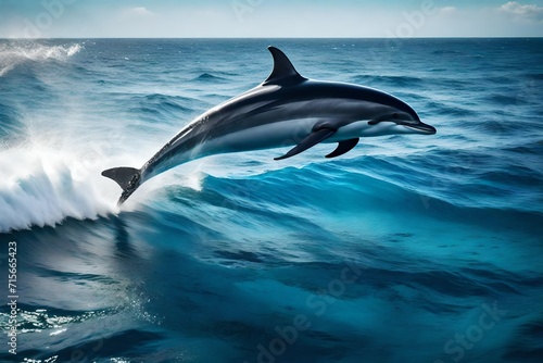 Graceful Symphony: Dolphins Dance with the Waves in Spectacular Leaps" "Dolphins' Aerial Ballet: Mesmerizing Jumps Illuminate the Ocean's Beauty" © Riffi artist