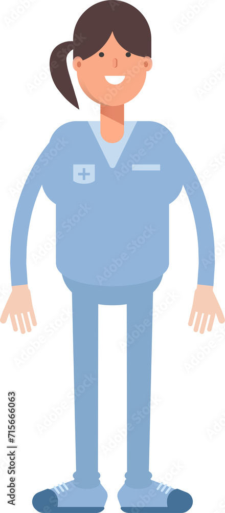 Nurse Character Standing
