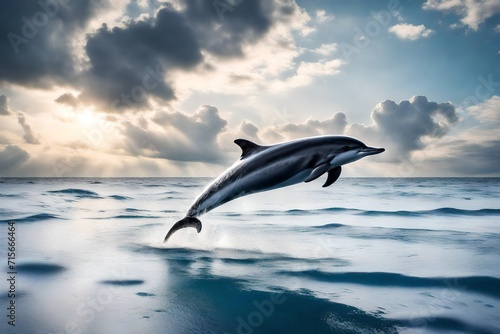 Graceful Symphony: Dolphins Dance with the Waves in Spectacular Leaps" "Dolphins' Aerial Ballet: Mesmerizing Jumps Illuminate the Ocean's Beauty"
