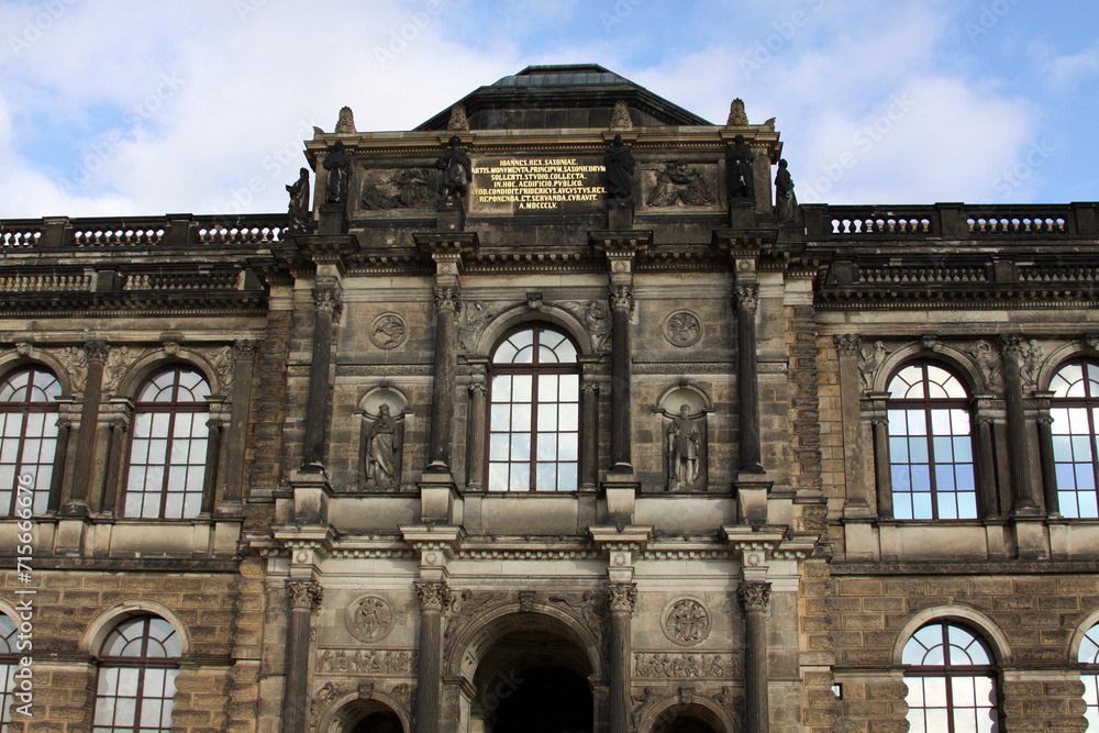 Dresden, Germany, 02.09.2013, building of the Dresden Art Gallery on a winter day Dresden, Germany, 02.09.2013, building of the Dresden Art Gallery on a winter day