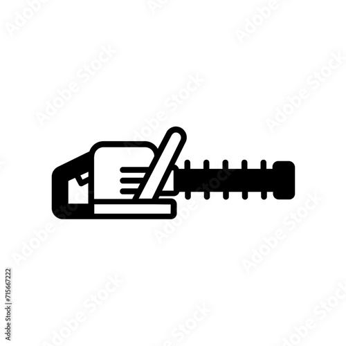 Hedge Trimmer icon. black fill icon