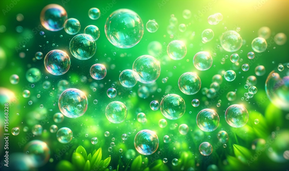 transparent soap bubbles background