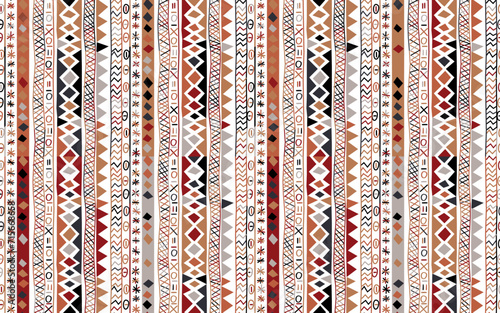 Ethnic seamless pattern. Colorful geometric abstract background.