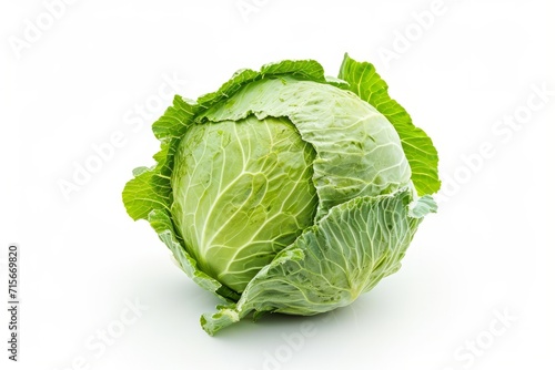 Cabbage isolated on a white background, clipping path, full depth of field