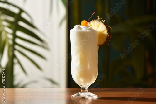 Pina colada cocktail at the restaurant