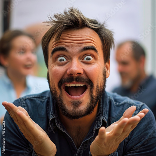 An entrepreneur's man face ...