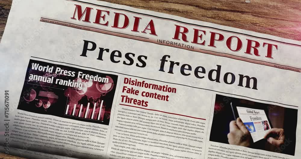 custom made wallpaper toronto digitalPress freedom and free journalism daily newspaper on table. Headlines news abstract concept 3d.