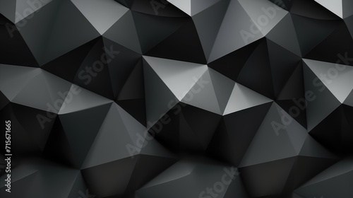 Shadowed Polygons on Dark Background. Multifaceted polygons casting shadows  creating a 3D effect on a dark surface.