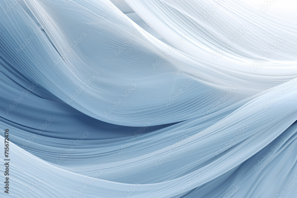 white cloth with many thin lines, in the style of detailed feather rendering, light indigo and dark gray, futuristic chromatic waves, abstract minimalism appreciator white cloth with many thin lines, in the style of detailed feather rendering, light indigo and dark gray, futuristic chromatic waves, abstract minimalism appreciator