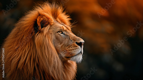 Lion blurred background portrait nature closeup wildlife mane