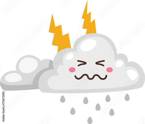 illustration of storm cloud vector