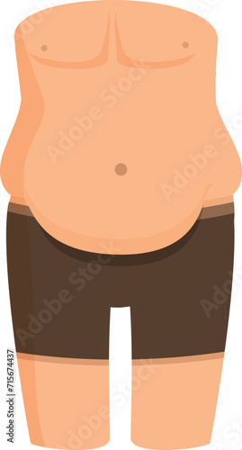 Belly problem fat icon cartoon vector. Stomach health. Fitness fit slim